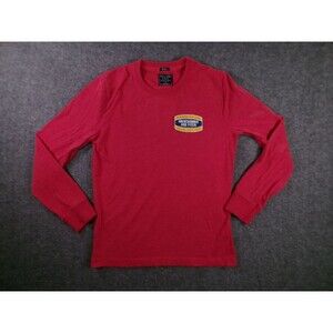Abercrombie & Fitch Shirt Mens S Red Long Sleeve Graphic Logo Muscle Casual